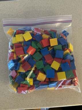 Learning Resources 1-Inch Square Color Tiles, Plastic Math Manipulatives, Bulk S